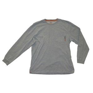 Timberland Pro Long Sleeve Shirt XL Gray F19 Style Front Pocket